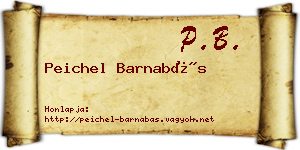 Peichel Barnabás névjegykártya